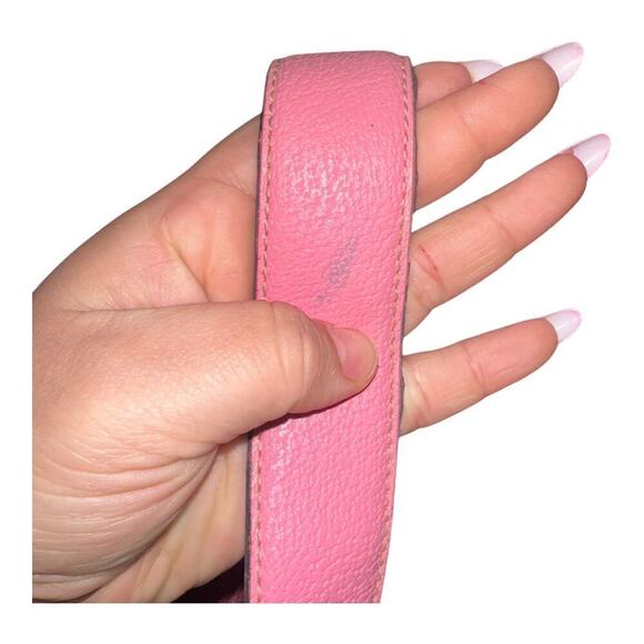 Anne Klein Pink Leather Handbag Purse Shoulder Bag Barbie Y2k - Picture 6 of 7